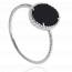 Bague femme argent Claires noir mini