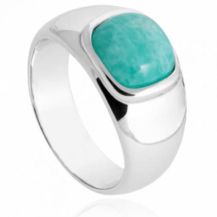 Bague femme argent Cofina bleu