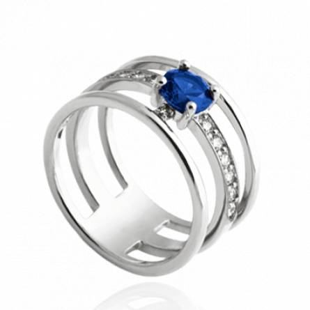 Bague femme argent Danuta bleu