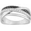 Bague femme argent Dualia noir 2