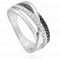 Bague femme argent Dualia noir mini
