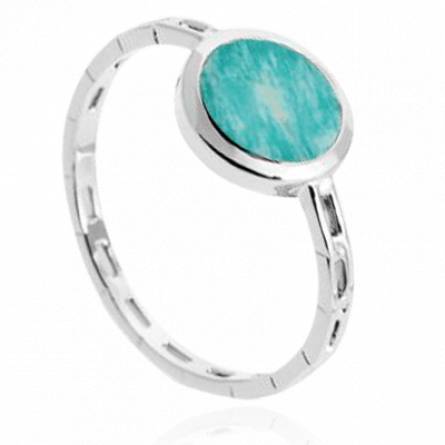 Bague femme argent Dusseque turquoise