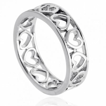 Bague femme argent Hanlon coeur