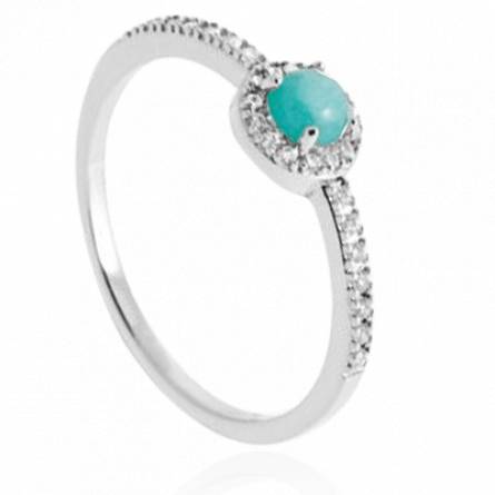 Bague femme argent Komsan turquoise