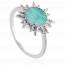 Bague femme argent Liduvine turquoise mini