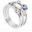 Bague femme argent Mimonia blanc mini