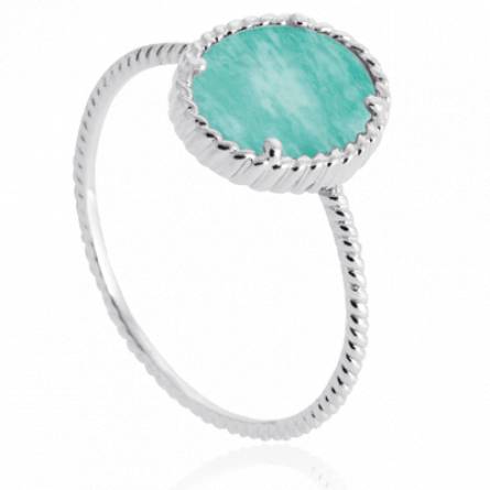 Bague femme argent Moji turquoise