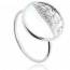 Bague femme argent Nacrela ronde blanc mini