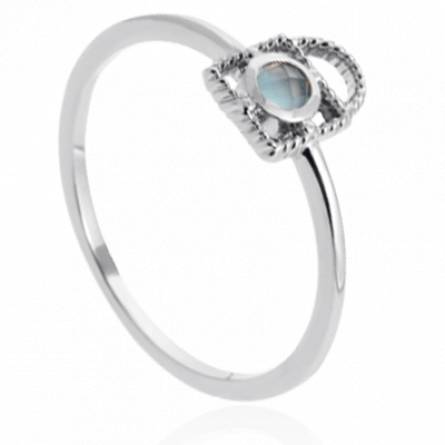 Bague femme argent Nercess bleu