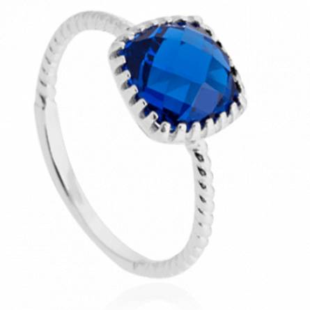 Bague femme argent Ntita bleu