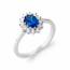 Bague femme argent Priyadarshini bleu 2