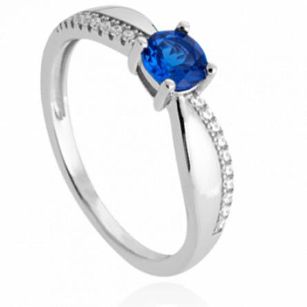 Bague femme argent Souli bleu