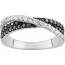 Bague femme argent Symbiona noir 2