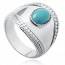 Bague femme argent Taïs turquoise mini