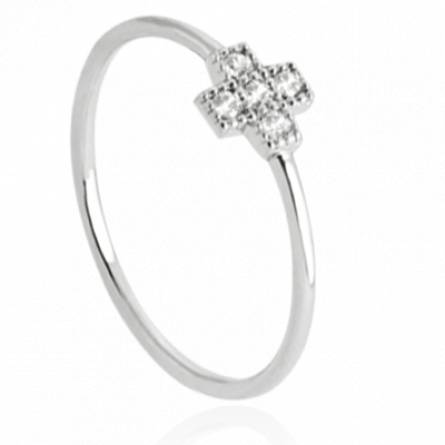 Bague femme argent Winck croix