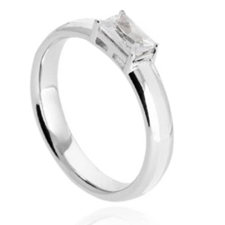 Bague femme argent Yasmyn blanc