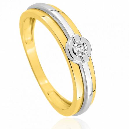 Bague femme métal rhodié Miran