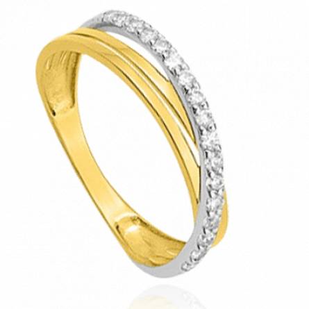 Bague femme métal rhodié Osione