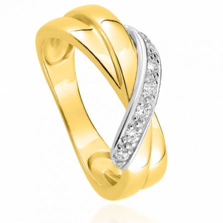 Bague femme métal rhodié Sidia