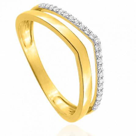 Bague femme métal rhodié Vika