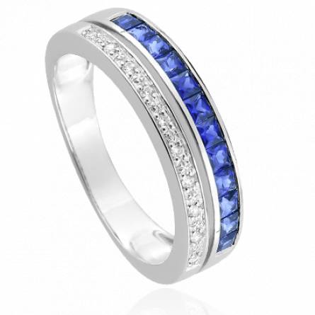 Bague femme or Bilena bleu