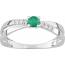 Bague femme or Calsia vert 2