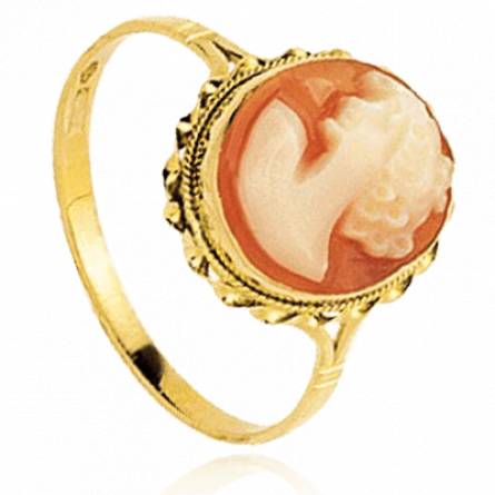 Bague femme or Camée