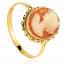 Bague femme or Camée mini