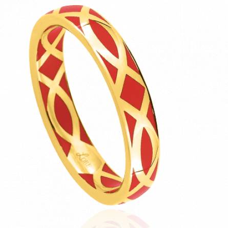 Bague femme or Corasia rouge