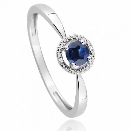 Bague femme or Elesia bleu