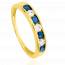 Bague femme or Elia bleu mini