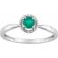 Bague femme or Emeya vert 2