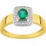 Bague femme or Emisiane vert 2