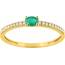 Bague femme or Emmade vert 2