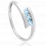 Bague femme or Topazia bleu mini