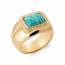 Bague femme plaqué or Balamohan turquoise 2