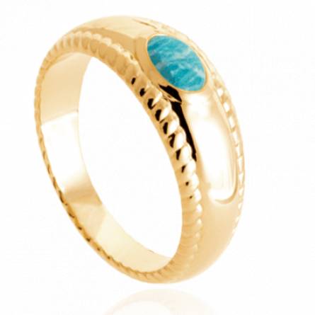 Bague femme plaqué or Hocene turquoise