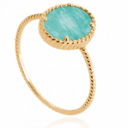 Bague femme plaqué or Ismarc turquoise