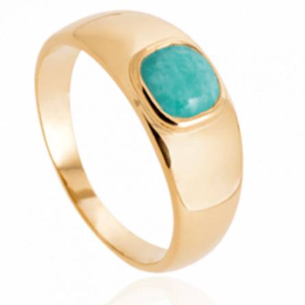 Bague femme plaqué or Maliky turquoise