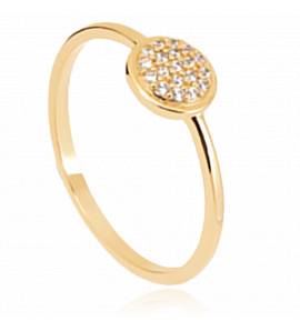 Bague femme plaqué or Nimul ronde