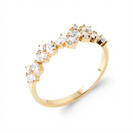 Bague femme plaqué or Piramen
