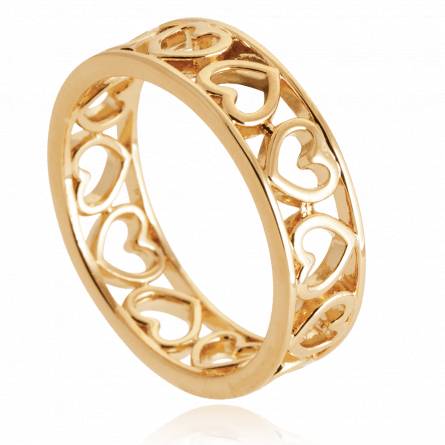 Bague femme plaqué or Portya coeur