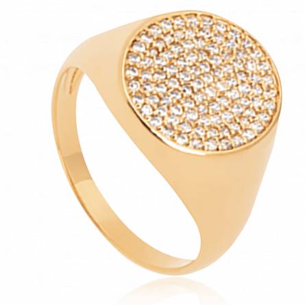 Bague femme plaqué or Yasoko ronde