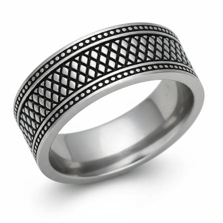 Bague homme acier Amdes