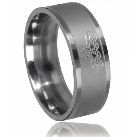 Bague homme acier impératrice