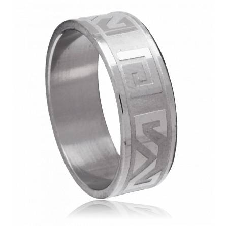 Bague homme acier maya