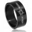 Bague homme acier noir éclipse mini