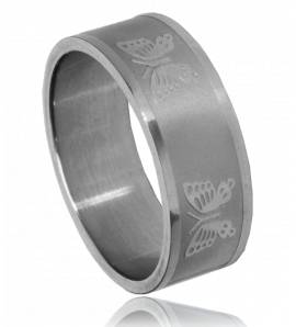 Bague homme acier papillon