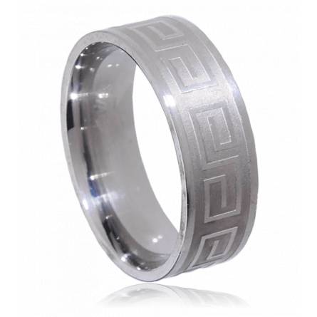 Bague homme acier S