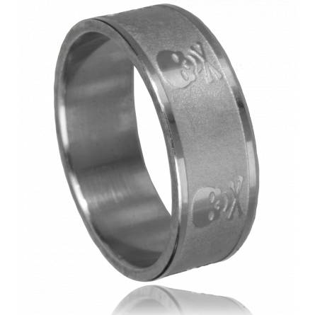 Bague homme acier tête de mort